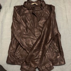 Hollister leather jacket